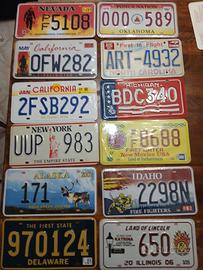 Targhe automobilistiche americane da collezione