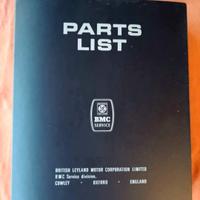 Parts list B.M.C service British Leyland