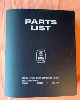 Parts list B.M.C service British Leyland