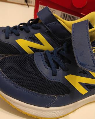 SCARPE NEW BALANCE TELA TAGLIA 40 COLORE BLU GIALL