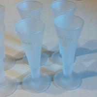 6 Bicchieri in vetro,mirto Silvio Carta, Sardegna 