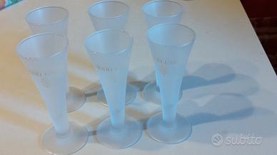 6 Bicchieri in vetro,mirto Silvio Carta, Sardegna 