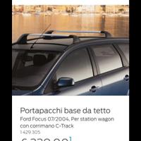 Portapacchi Ford focus 2004-2007