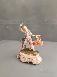 Statuina in ceramica policroma spagnola