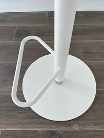 Coppia di sgabelli Connubia Riley in cuoio bianco
