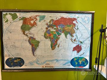Planisfero National Geographic 110x73 con cornice