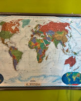 Planisfero National Geographic 110x73 con cornice