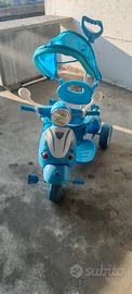 triciclo x bambini vespa azzurra