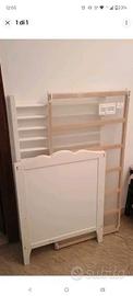 LETTINO CULLA IKEA HENSVIK BIANCO + MATERASSO