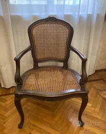 SEDIA ANTICA IN PAGLIA VIENNA INIZIO 900