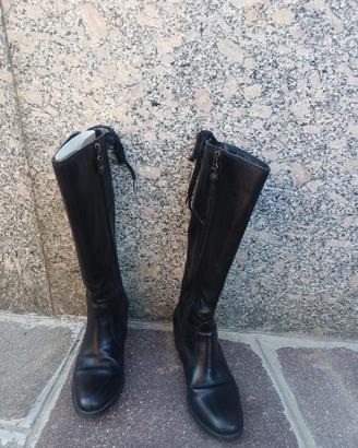 *Stivali alti donna pelle nera - Taglia 36 - 