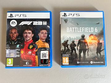 Battlefield 6 + F1 23 x PS5 condizioni perfette