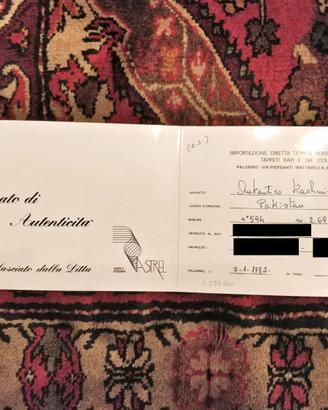 Tappeto Pregiato con certificato di autenticità
