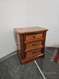 Comodino Legno 3 cassetti 