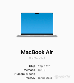 MacBook Air 15” mid 2023