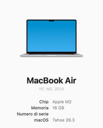 MacBook Air 15” mid 2023