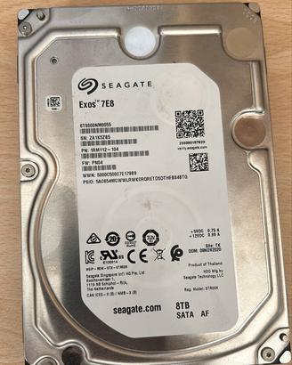 Hard disk 8 tb Seagate Enterprise 3.5 Sata - 7200