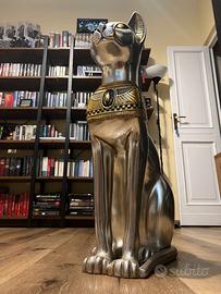 Statua Dea Bastet egiziana gatto altezza 75cm