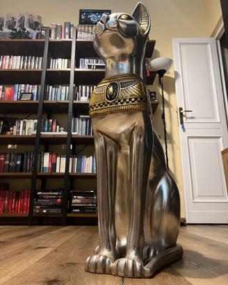 Statua Dea Bastet egiziana gatto altezza 75cm