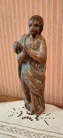 arte sacra piccola statua lignea Vergine Maria 