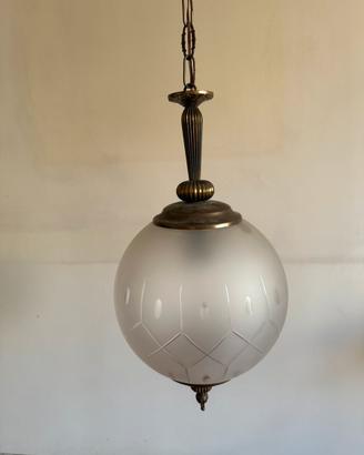 Lampadario in vetro a sfera