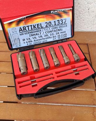 Set frese a corona 14-26 mm per trapano magnetico