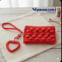 portafogli fatto a mano all'uncinetto 