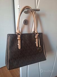 borsa Michael Kors marrone e beige originale 