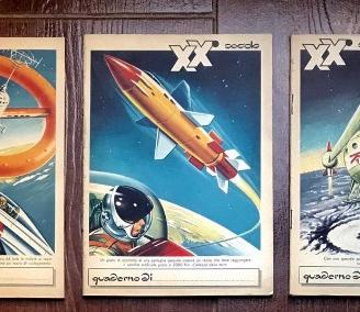 Lotto quaderni vintage serie spaziale astronauta