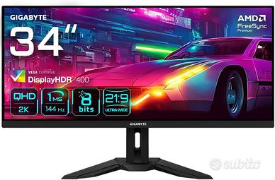 Gigabyte M34WQ 34" Monitor WQHD 3440 x 1440 144hz