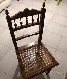 Sedue in legno e paglia di Vienna n.6