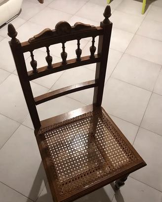 Sedue in legno e paglia di Vienna n.6