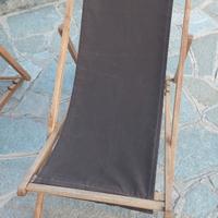 Coppia di sdraio in legno 