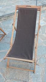 Coppia di sdraio in legno 