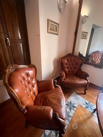 2 poltrone in stile Luigi XV-XVI