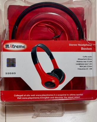 Cuffie Xtreme Boston vintage anni 2000, nuove mai