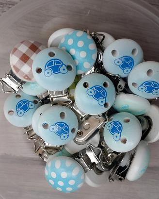 clip catenella porta ciuccio 30 pezzi 