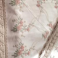 Lenzuola misto lino pizzo di Burano ricamo vintage