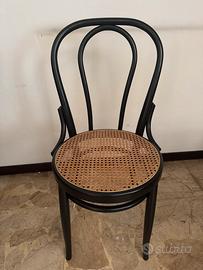 Sedia con seduta in paglia di vienna