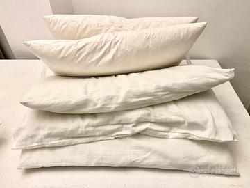 5 cuscini e 5 federe in cotone