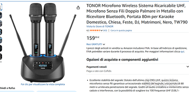 Microfoni professionali Wireless TONOR – NUOVO