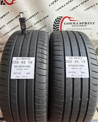 2 PNEUMATICI 235/45 R19 BRIDGESTONE ESTIVE