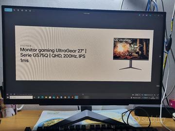 monitor gaming 27 pollici 