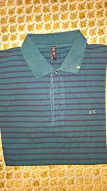 Polo SUN68 Verde a righe