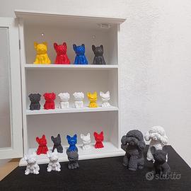 Sculture Cani in pietra fatti a mano