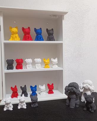 Sculture Cani in pietra fatti a mano