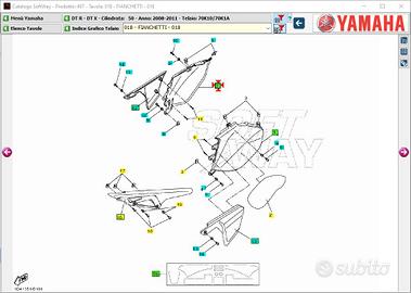 Fianchetto dx Yamaha DT 50 1D4F17415000