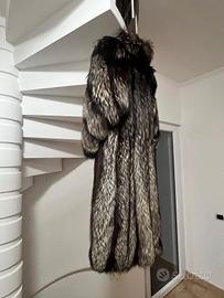 Cappotto in pelliccia di volpe argentata