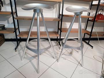 Sgabelli n. 2 - Alluminio - Girevoli- Anni '70