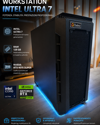 Workstation RTX 4070Super,Intel Ultra 7,RAM 128 GB